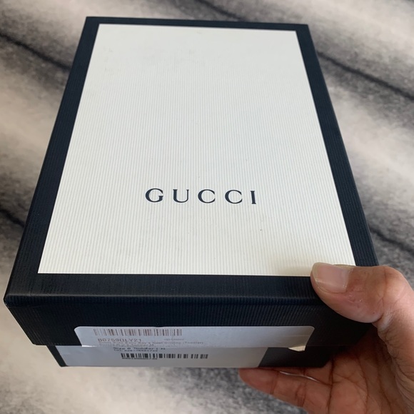 { Gucci } GG Noel Logo Leather Driver Loafer Shoe - Picture 8 of 9